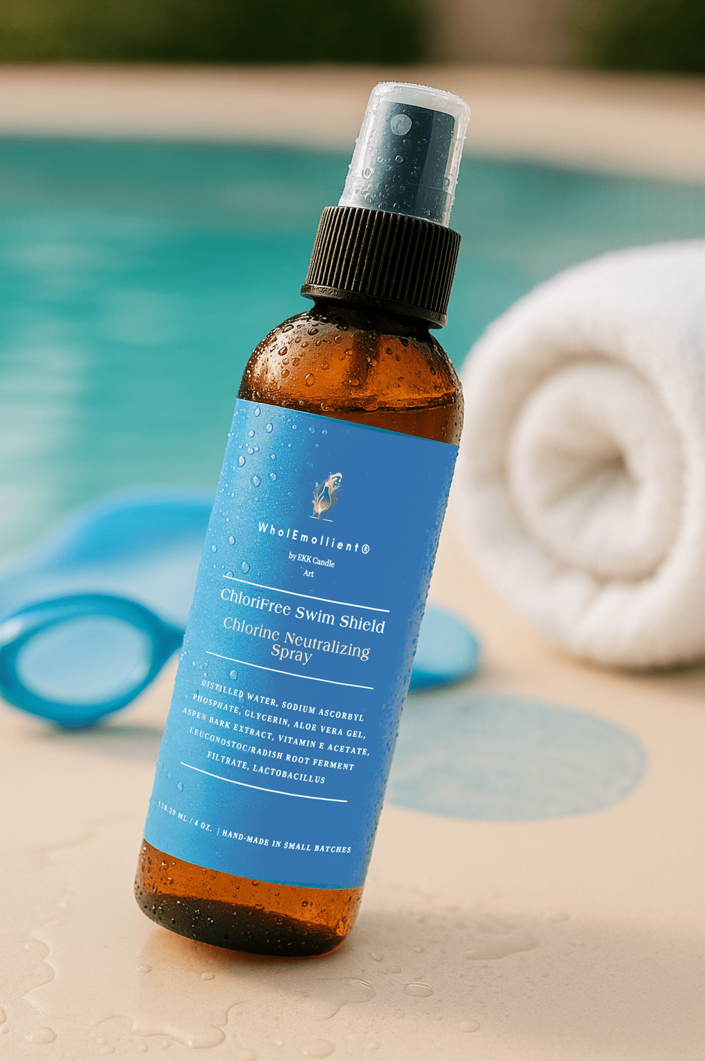 Swim bag essential – ChloriFree natural chlorine neutralizer spray with aloe and vitamin E