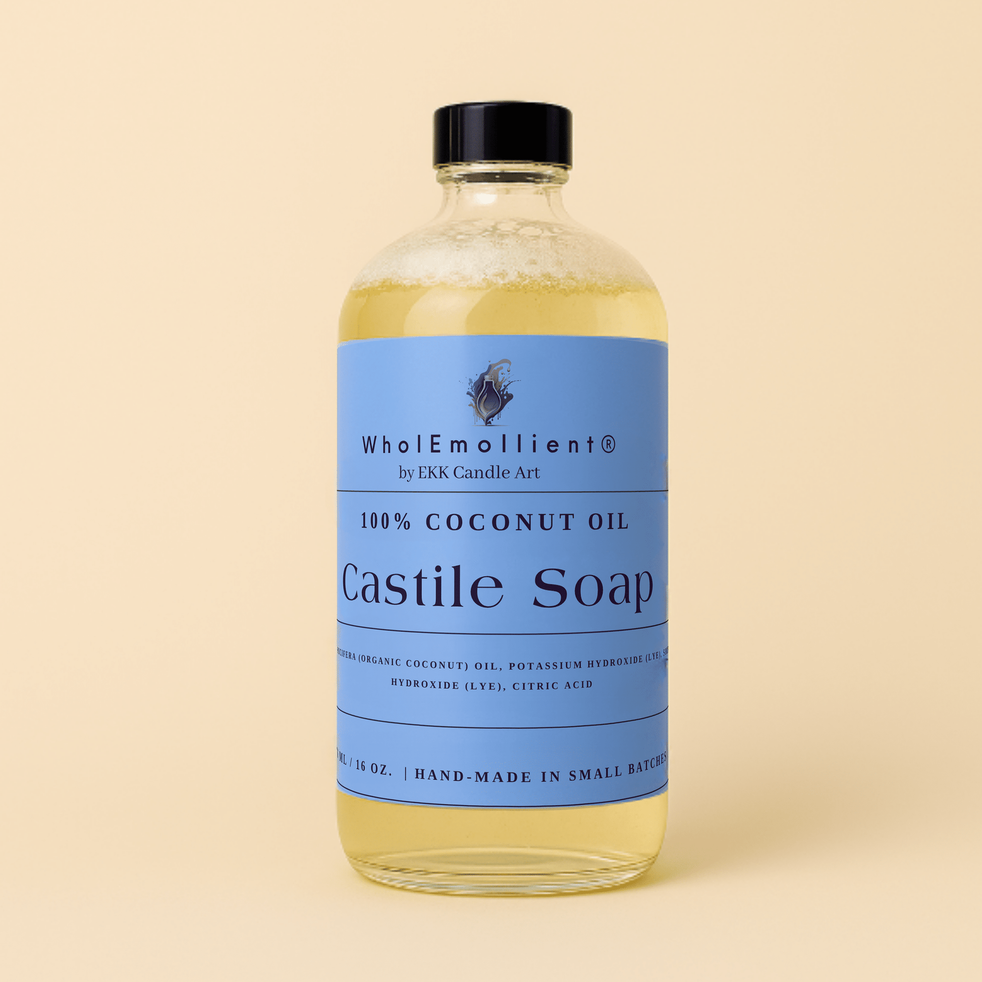 Organic coconut oil castile soap bottle – natural multipurpose cleaner